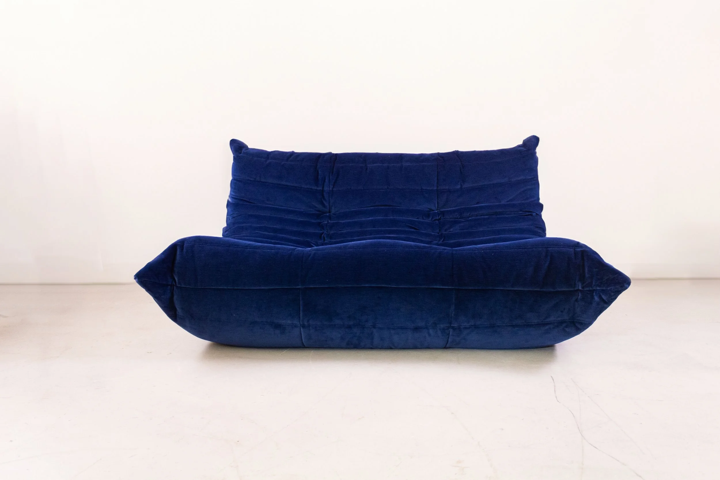 Ligne Roset Two Seater Togo Sofa in Royal Navy Velvet — Department